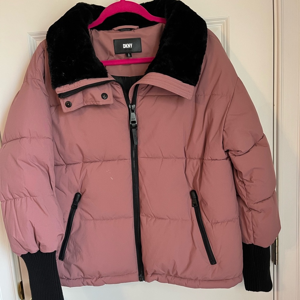DKNY Pink Jacket with Black Trim